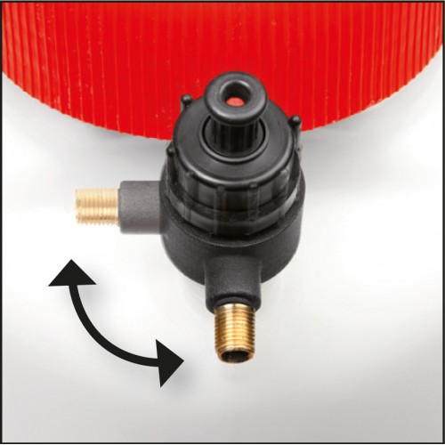 Compressed air connection valve